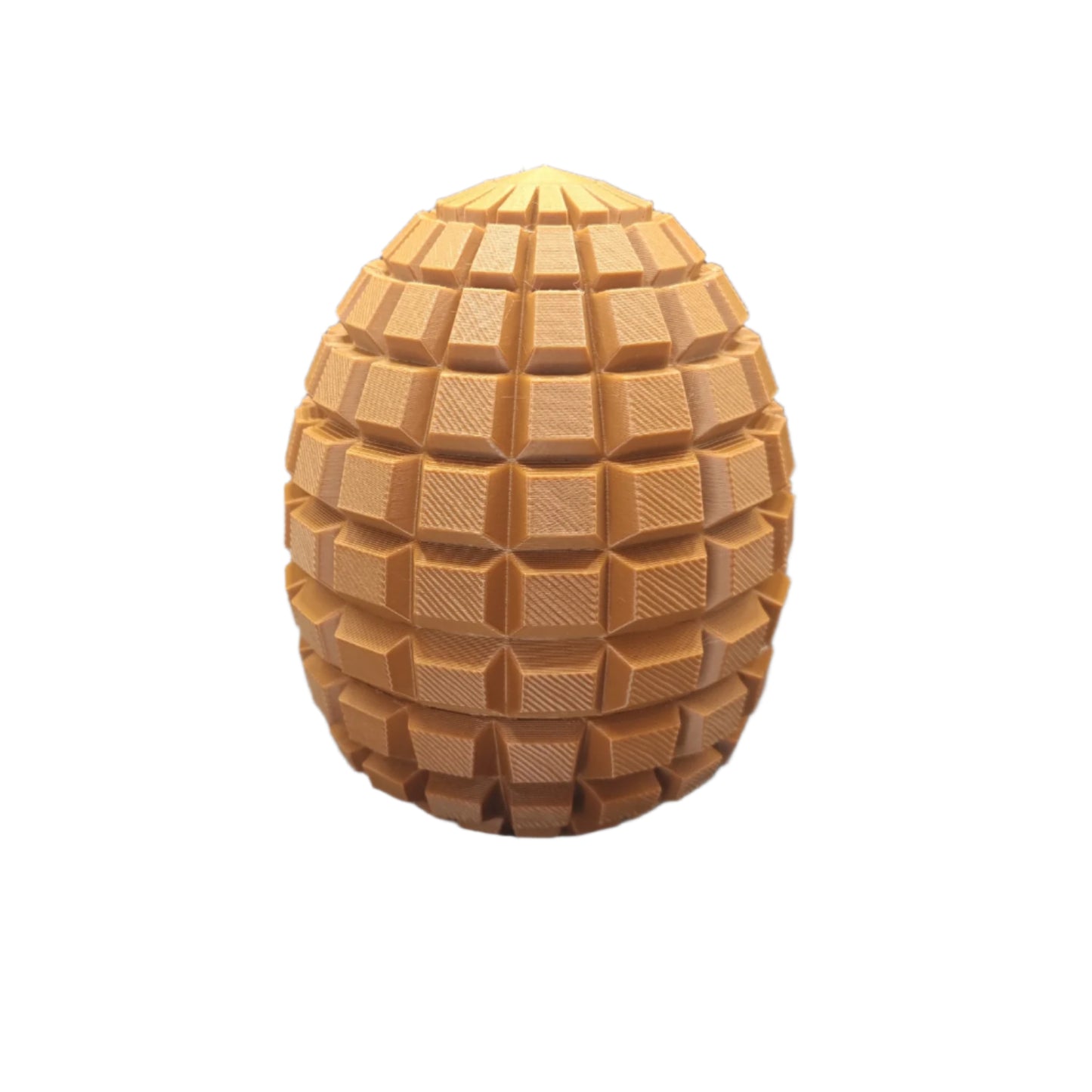 Choco block gift egg, closed, black background