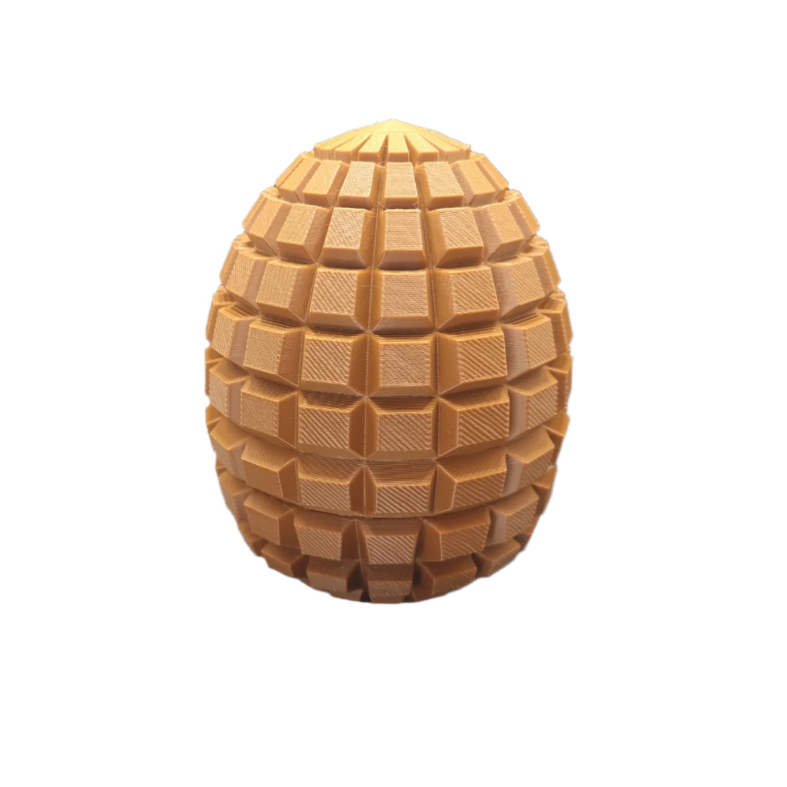 Choco block gift egg, closed, black background