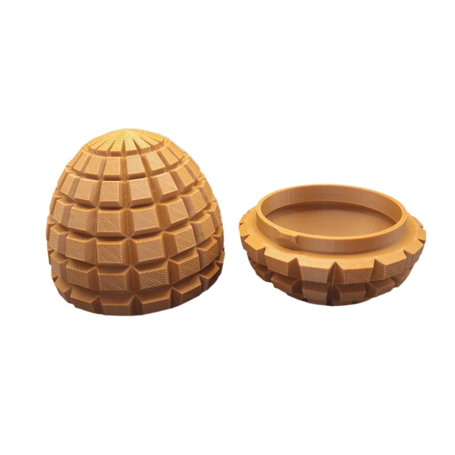 Choco block gift egg, open, black background