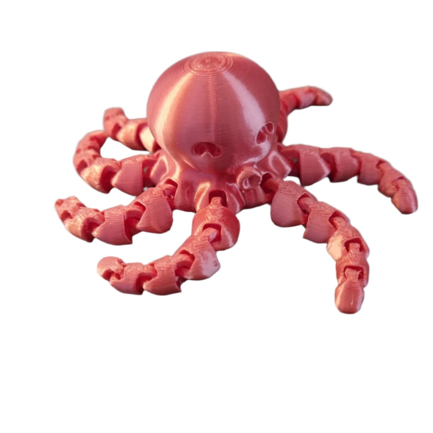 Flexi octo pals, front view, coral pink