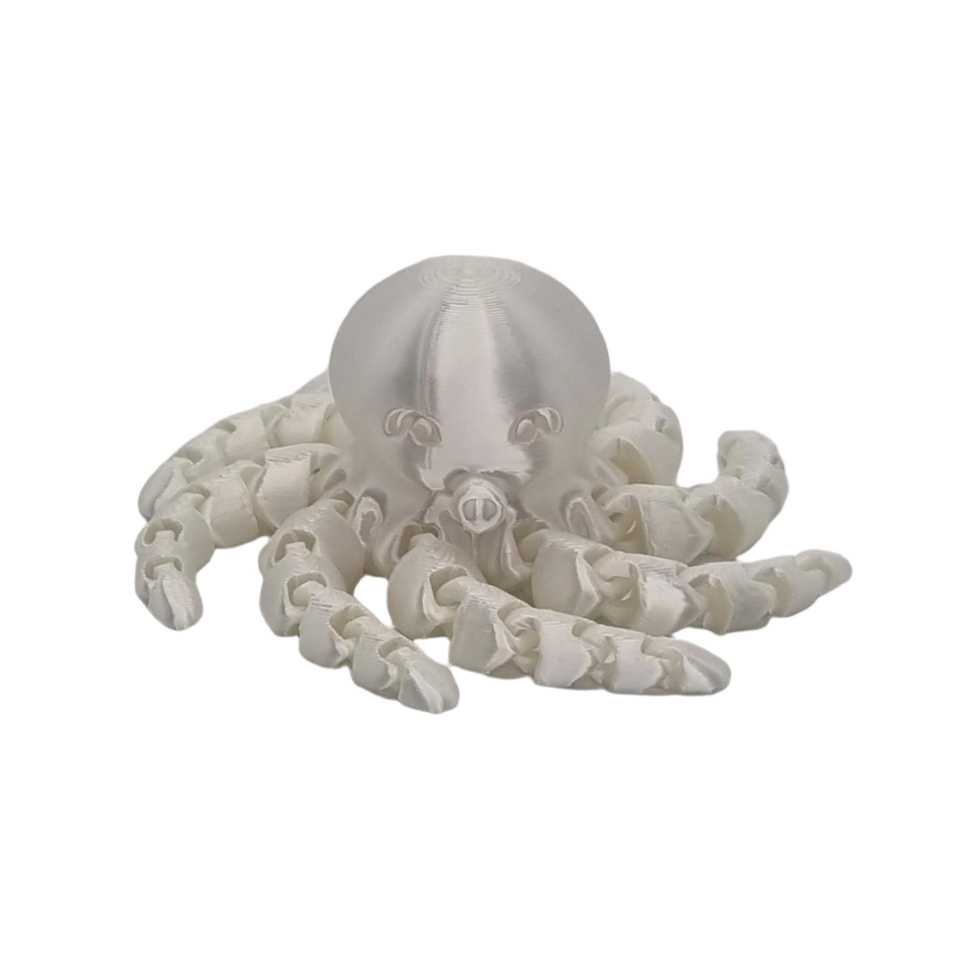 Flexi octo pals, front view, pearl white