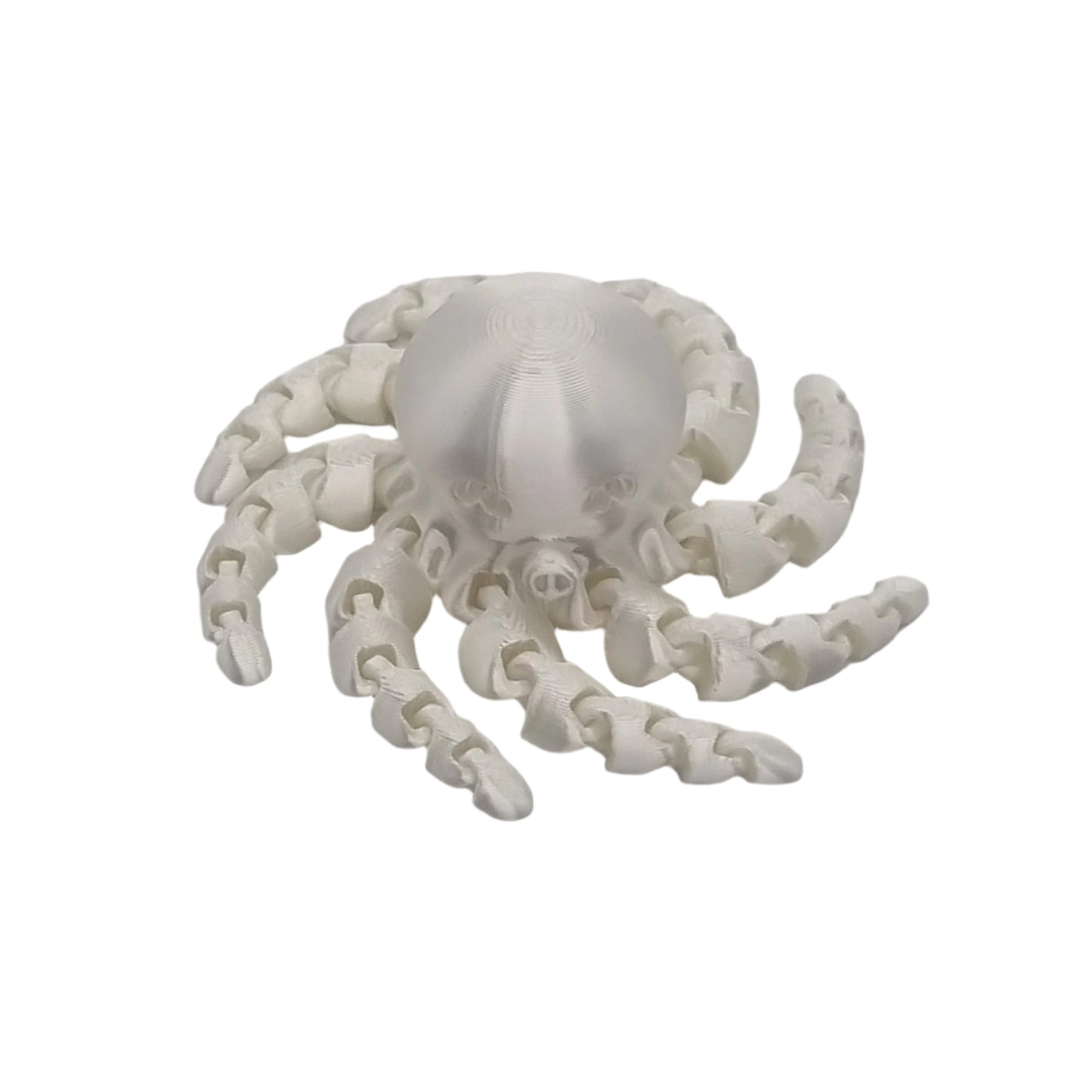Flexi octo pals, top view, pearl white