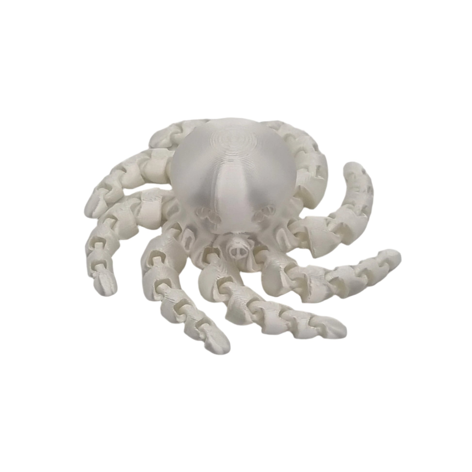 Flexi octo pals, top view, pearl white