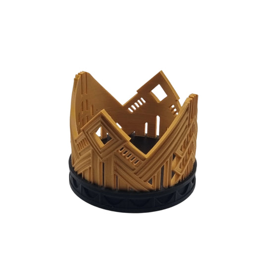Golden Elegance Glass Holder, front view