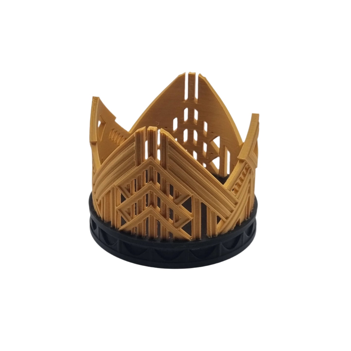 Golden Elegance Glass Holder, side view