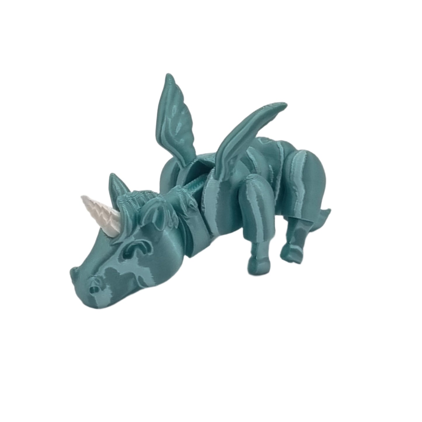 Sleepy Unicorn Articulated Series, front side, standing, blue