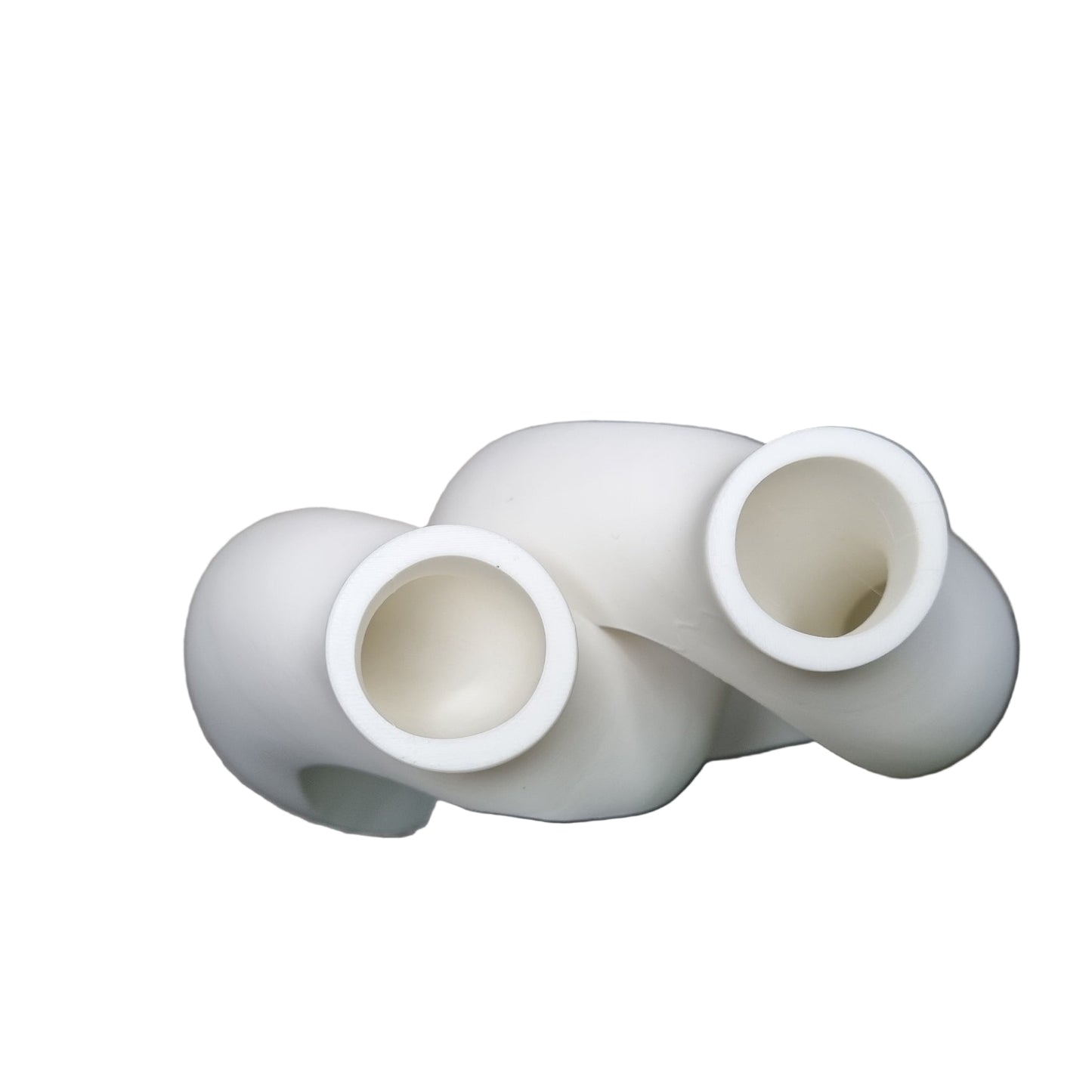 White abstract modern stylish vase top