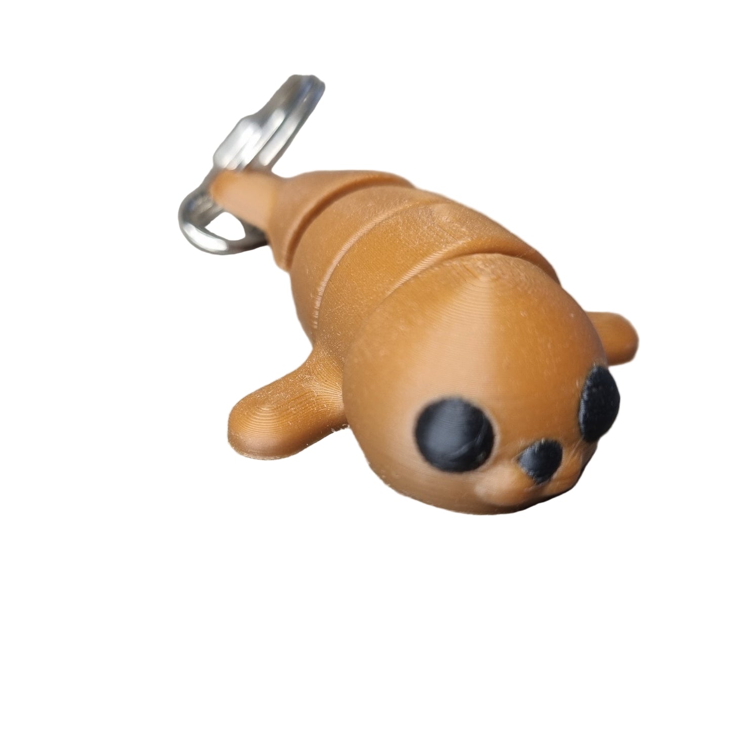 Brown seal flexi keychain
