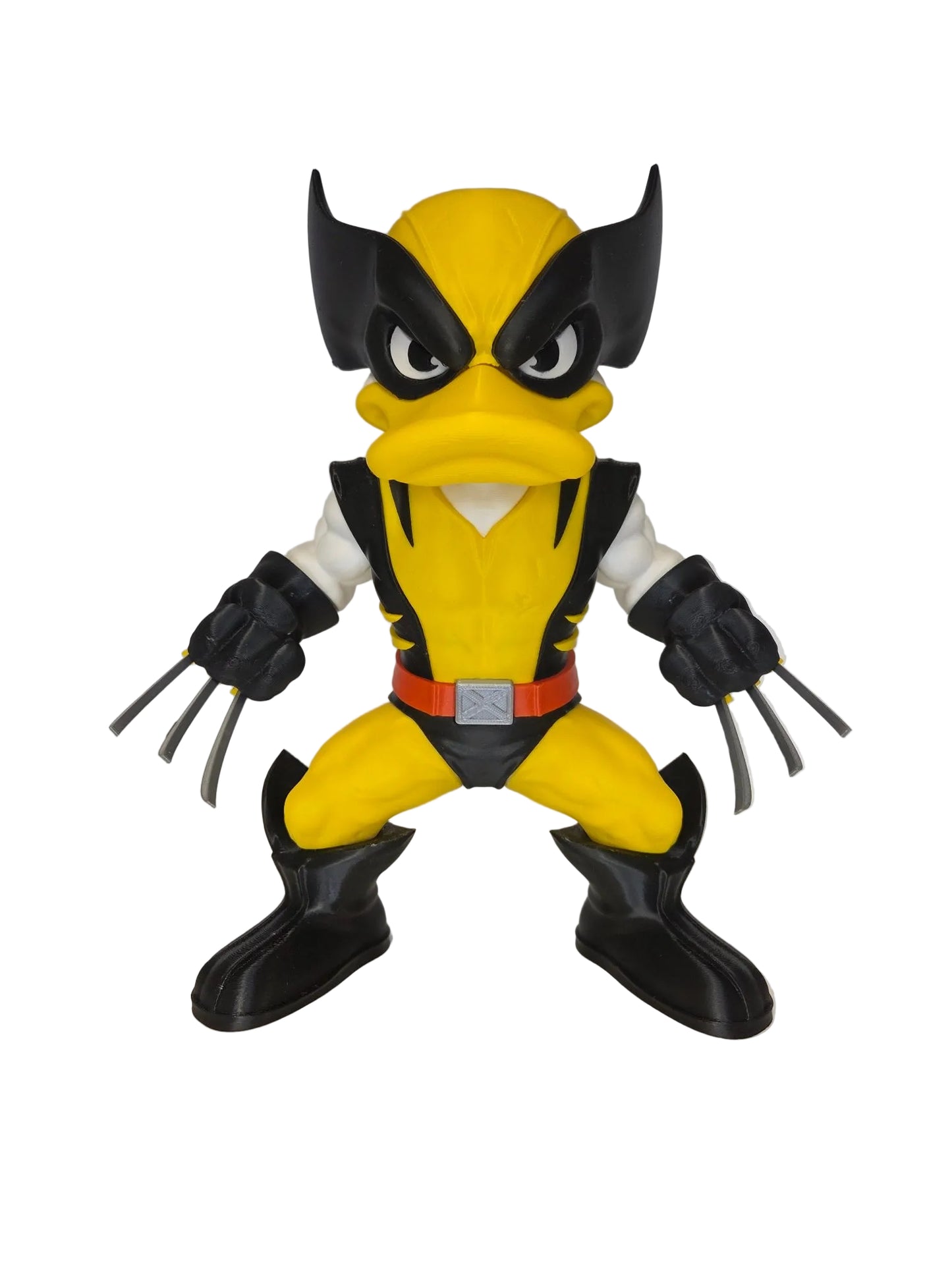 Donald Duck as Wolverine "Quackverine" Mashup 3D Printed Figure - 28cm Tall Collectible Statue