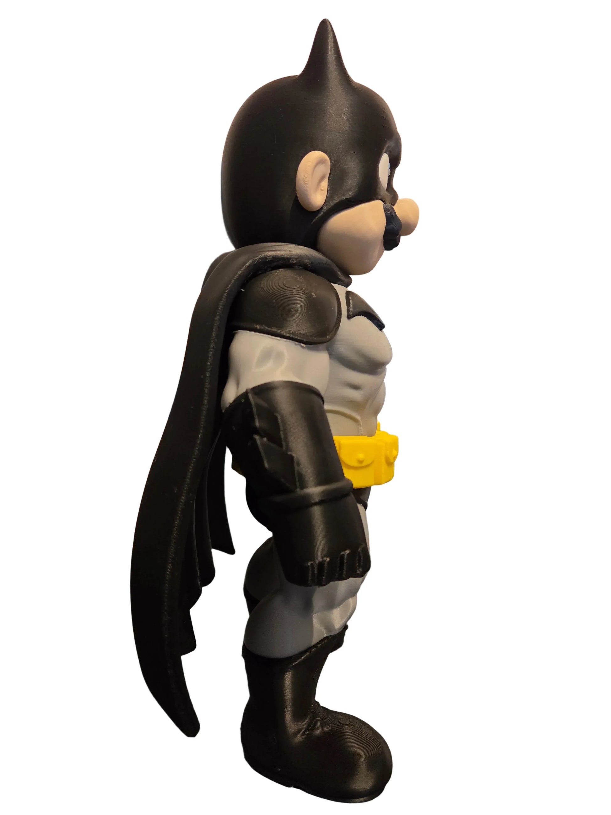 Mario x Batman Mashup 30cm Figure - Fan Art Mash Up Crossover Collectible - TailoredPrints