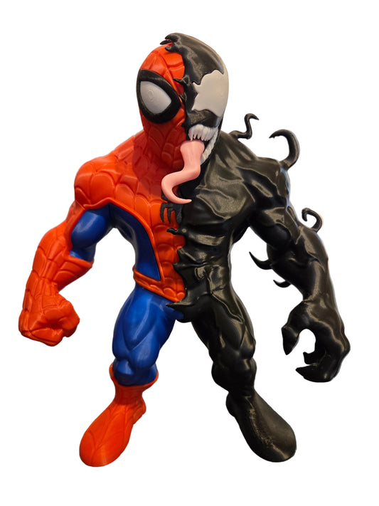 Spider-Man x Venom Symbiote Hybrid Split Figure - Display Collectible