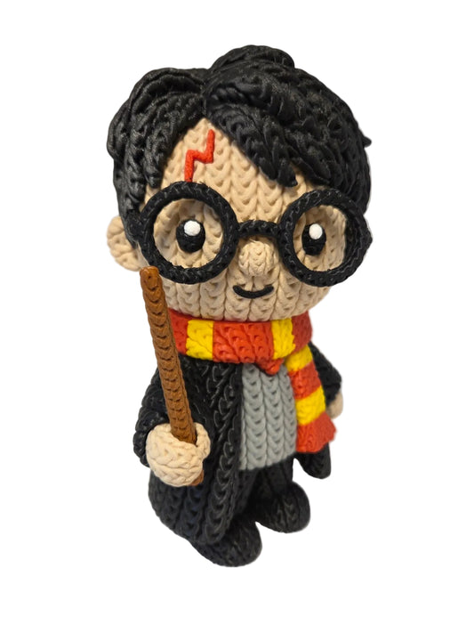 Crochet-Style Harry Potter 21 cm Figure – Gryffindor Wizard Collectible Display