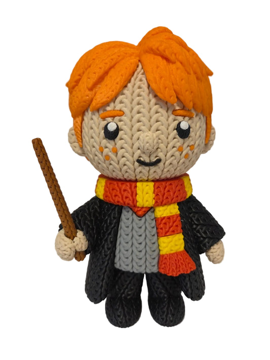 Crochet-Style Ron Weasley 21 cm Figure – Harry Potter Trio Collectible Display