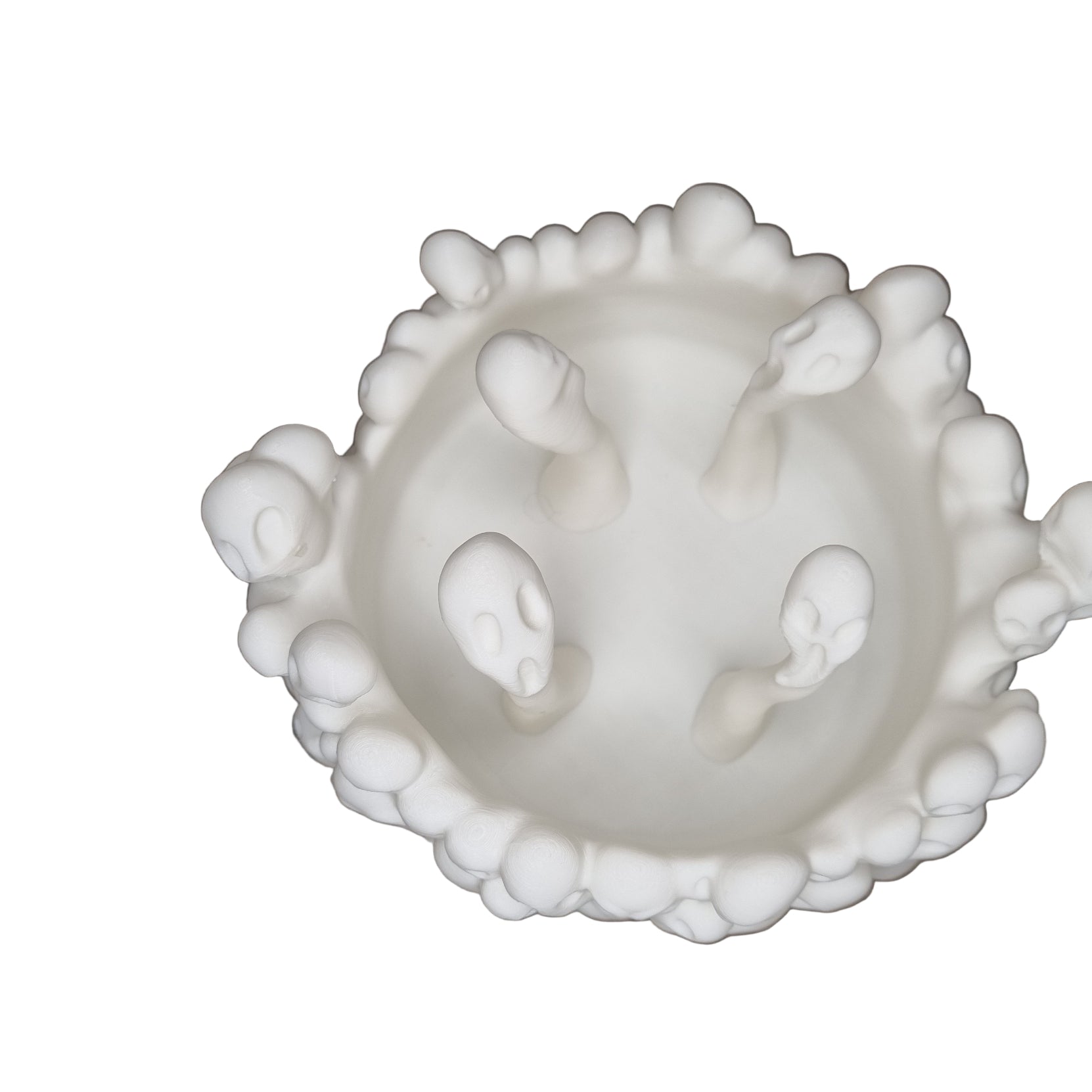 white bowl for halloween decoration 