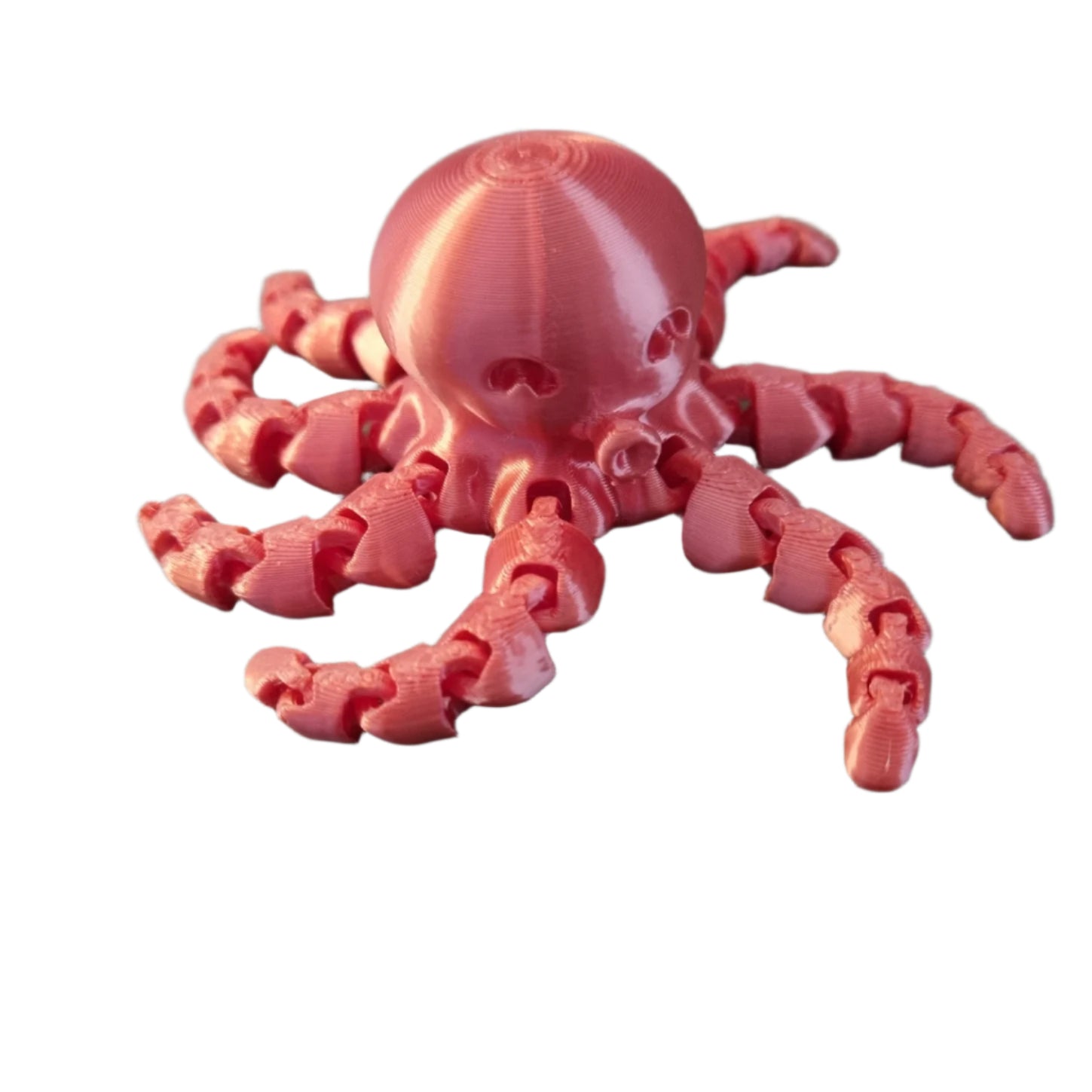 Flexi octo pals, front view, coral pink