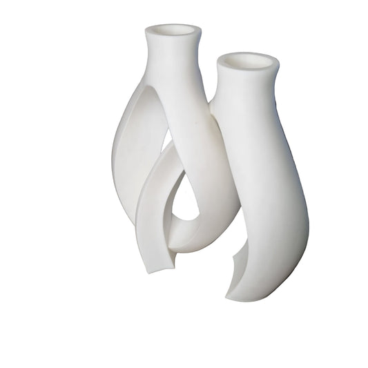 A white abstract modern stylish vase